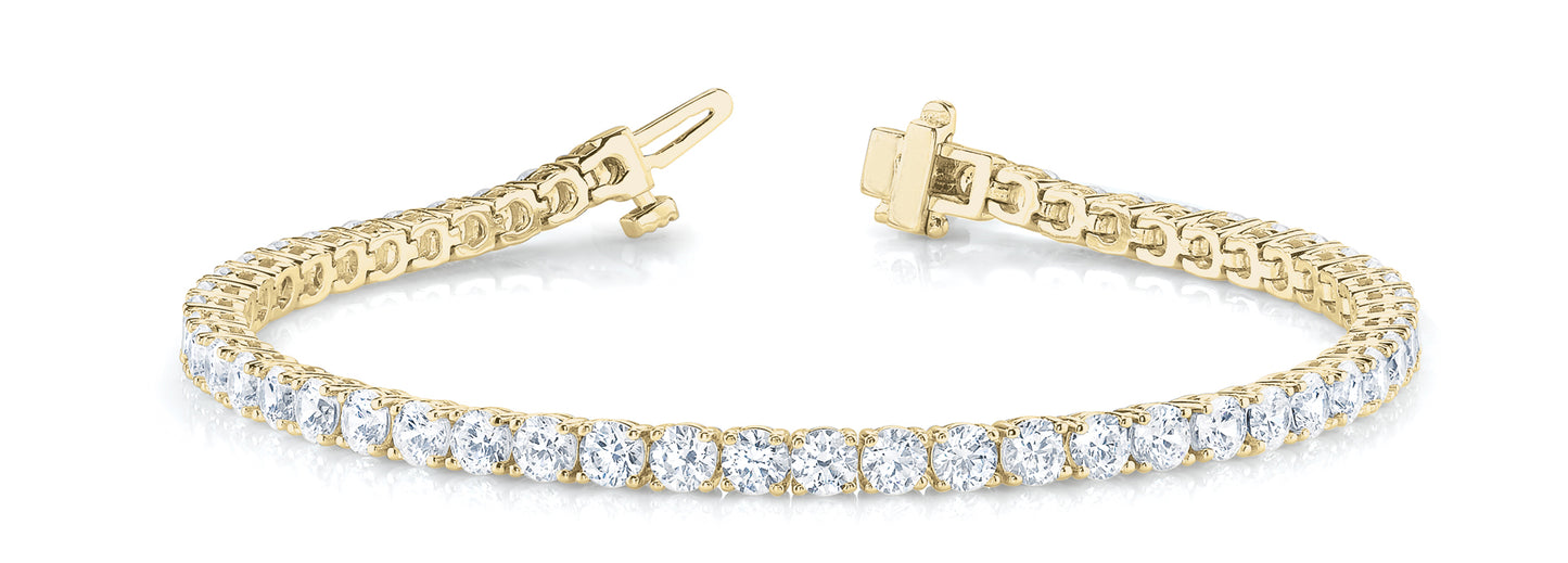 Lab Grown Diamond 4 Prong In Line Tennis Bracelet