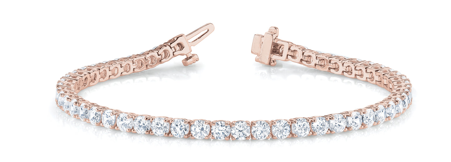 Lab Grown Diamond 4 Prong In Line Tennis Bracelet