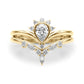 Lab Grown Diamond Chevron With Pear Shape Center