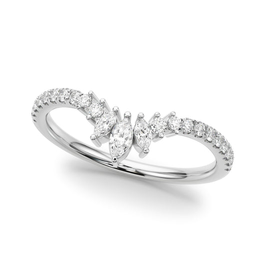 Lab Grown Diamond Fashion Ring Marquise & Round