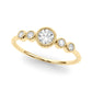 Lab Grown Diamond 5 Stone Fashion Ring With Round Center