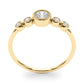 Lab Grown Diamond 5 Stone Fashion Ring With Round Center