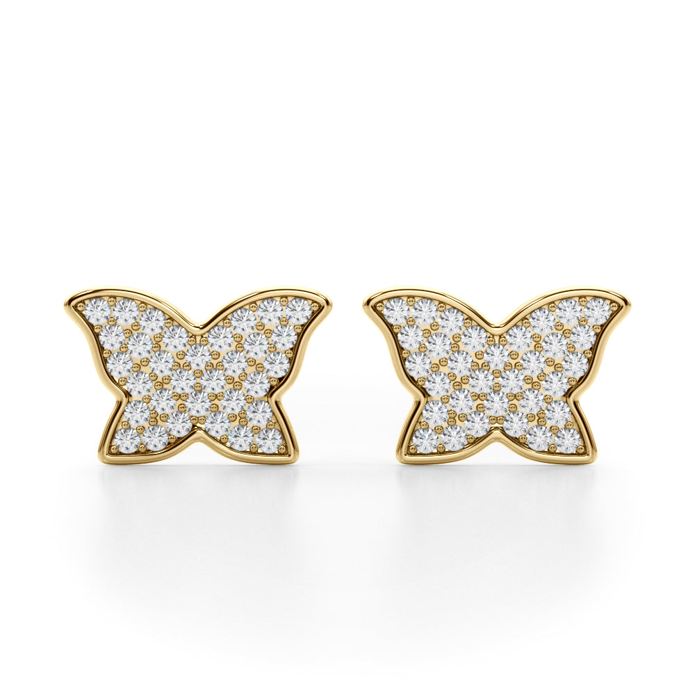 Lab Grown Diamond Butterfly Earrings