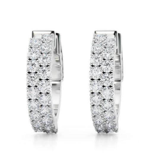 Lab Grown Diamond Double Row Vault Lock