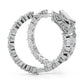 Lab Grown Diamond 1 Inch 2 Prong Round Hoop