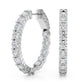 Lab Grown Diamond 1 Inch 2 Prong Round Hoop