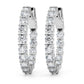 Lab Grown Diamond 1 Inch 2 Prong Round Hoop