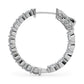 Lab Grown Diamond 1 Inch 2 Prong Round Hoop