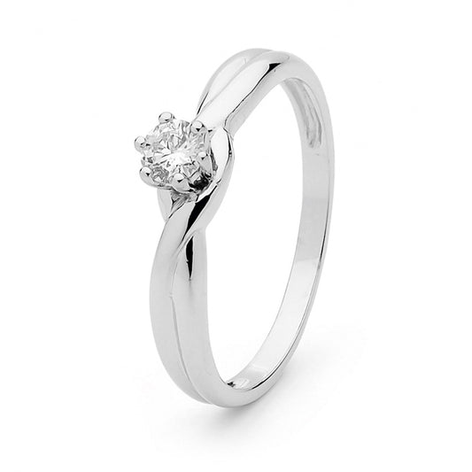 White Gold Engagement Ring - White Gold - 0.20 carat - Eva