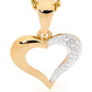 Classic diamond set heart pendant
