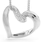 Romantic White Gold Diamond Heart Pendant